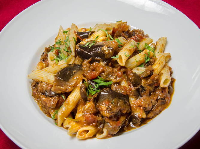 Penne aux aubergines